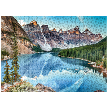 puzzleplate Moraine Lake - Panorama in Banff National Park, Alberta, Canada 500 Jigsaw Puzzle