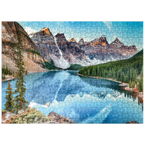 puzzleplate Moraine Lake - Panorama in Banff National Park, Alberta, Canada 500 Jigsaw Puzzle