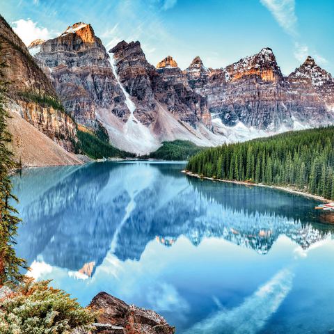 Moraine Lake - Panorama in Banff National Park, Alberta, Canada 500 Jigsaw Puzzle 3D Modell