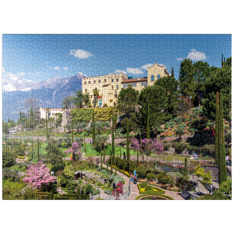 puzzleplate Trauttmansdorff Castle in Merano, South Tyrol, Italy 1000 Jigsaw Puzzle