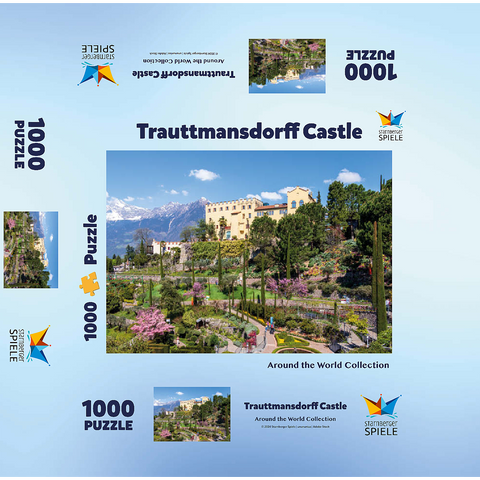 Trauttmansdorff Castle in Merano, South Tyrol, Italy 1000 Jigsaw Puzzle box 3D Modell