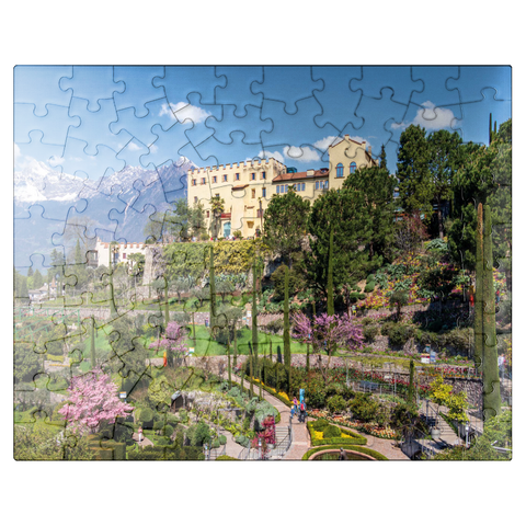 puzzleplate Trauttmansdorff Castle in Merano, South Tyrol, Italy 100 Jigsaw Puzzle