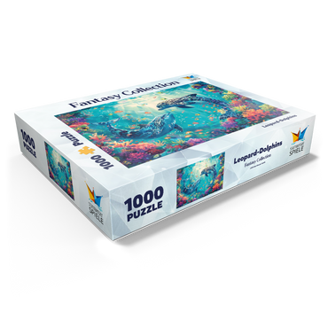 Leopard dolphins on the coral reef - fantasy animals in the underwater world 1000 Jigsaw Puzzle box view1