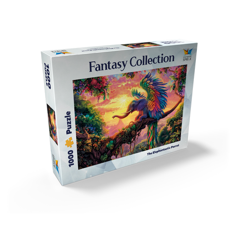 The fantastic elephant parrot - fantasy animal in a colorful jungle 1000 Jigsaw Puzzle box view2