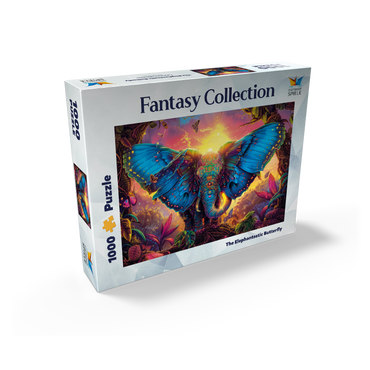 The fantastic elephant butterfly - fantasy animal in a colorful jungle 1000 Jigsaw Puzzle box view2