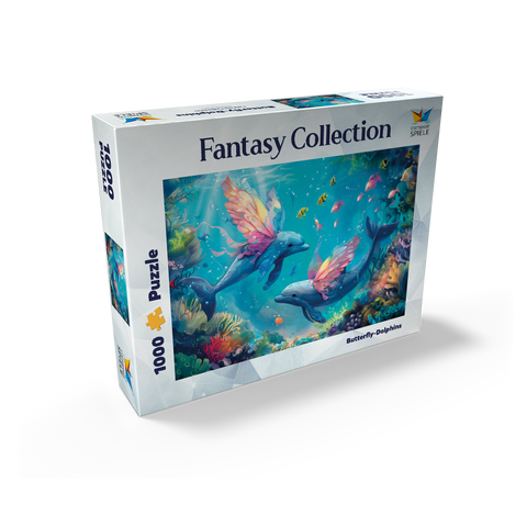 Dolphin butterflies on the coral reef - fantasy animals in the underwater world 1000 Jigsaw Puzzle box view2