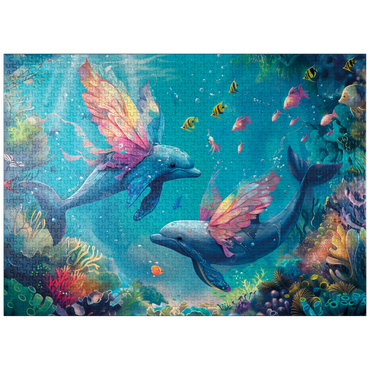 puzzleplate Dolphin butterflies on the coral reef - fantasy animals in the underwater world 1000 Jigsaw Puzzle