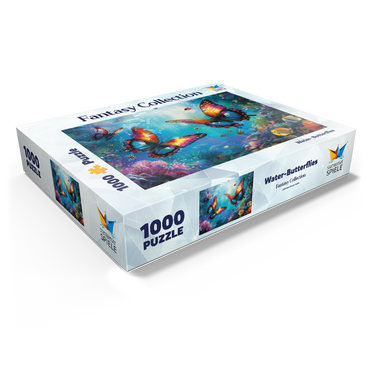 Water butterflies on the coral reef - fantasy animals in the underwater world 1000 Jigsaw Puzzle box view1