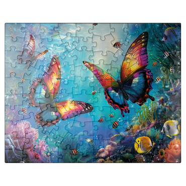 puzzleplate Water butterflies on the coral reef - fantasy animals in the underwater world 100 Jigsaw Puzzle