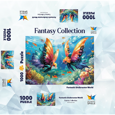 Fantasy fish in the underwater world 1000 Jigsaw Puzzle box 3D Modell