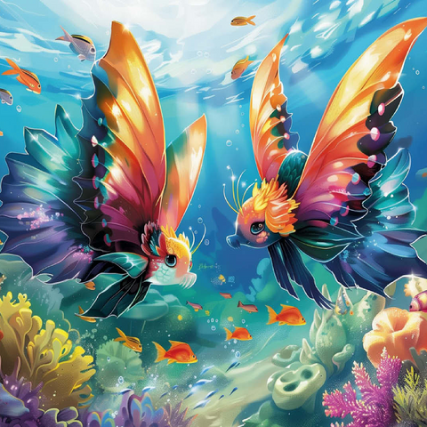 Fantasy fish in the underwater world 100 Jigsaw Puzzle 3D Modell