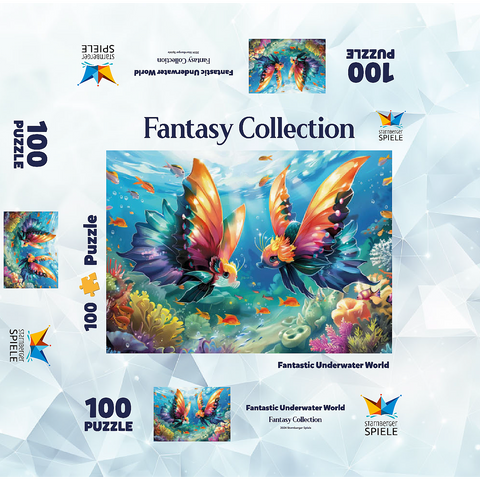 Fantasy fish in the underwater world 100 Jigsaw Puzzle box 3D Modell