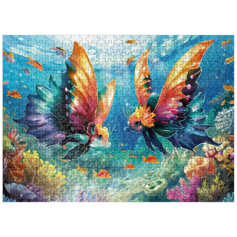 puzzleplate Fantasy fish in the underwater world 500 Jigsaw Puzzle