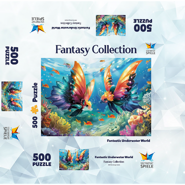 Fantasy fish in the underwater world 500 Jigsaw Puzzle box 3D Modell