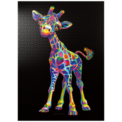 puzzleplate Pop Colors Giraffe 1000 Jigsaw Puzzle