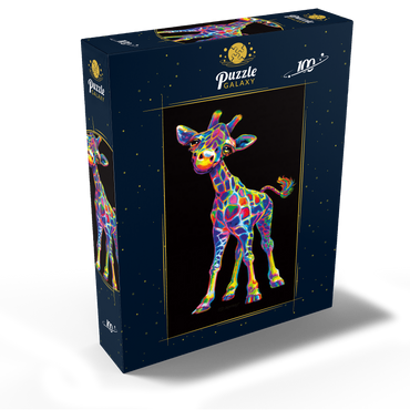 Pop Colors Giraffe 100 Jigsaw Puzzle box view2