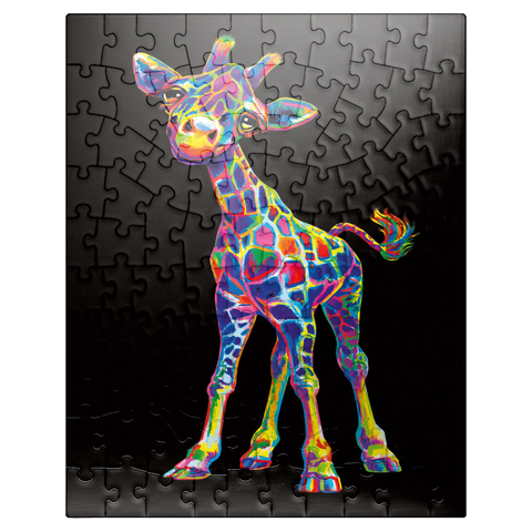 puzzleplate Pop Colors Giraffe 100 Jigsaw Puzzle