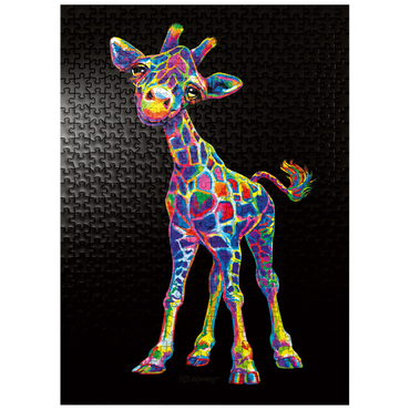 puzzleplate Pop Colors Giraffe 500 Jigsaw Puzzle