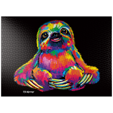 puzzleplate Pop Colors Sloth 1000 Jigsaw Puzzle