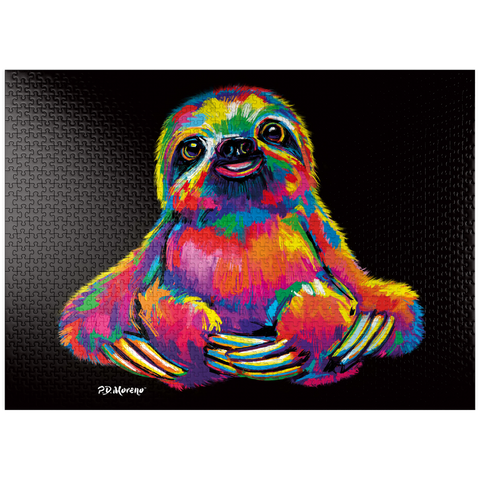 puzzleplate Pop Colors Sloth 1000 Jigsaw Puzzle