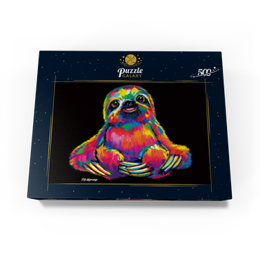 Pop Colors Sloth 500 Jigsaw Puzzle box view3