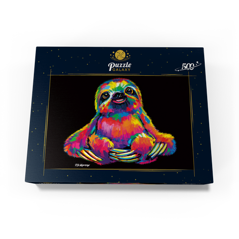 Pop Colors Sloth 500 Jigsaw Puzzle box view3