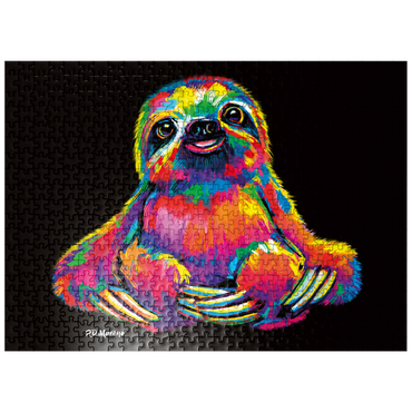 puzzleplate Pop Colors Sloth 500 Jigsaw Puzzle