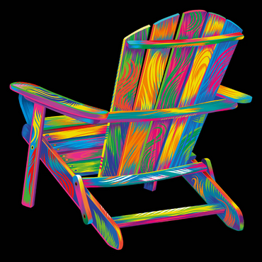 Pop Colors Adirondack Chair 1000 Jigsaw Puzzle 3D Modell