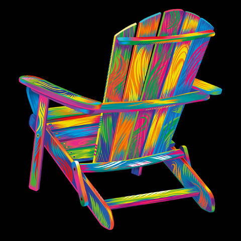 Pop Colors Adirondack Chair 100 Jigsaw Puzzle 3D Modell