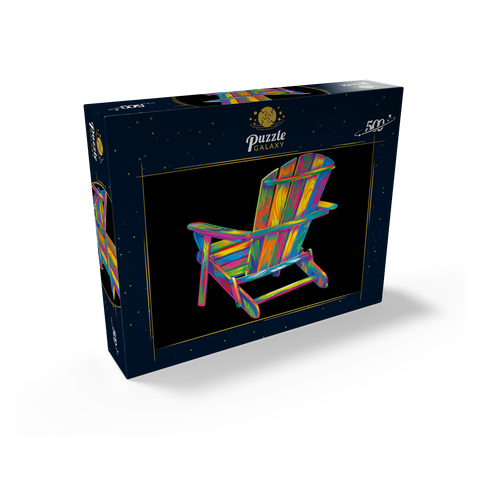 Pop Colors Adirondack Chair 500 Jigsaw Puzzle box view2