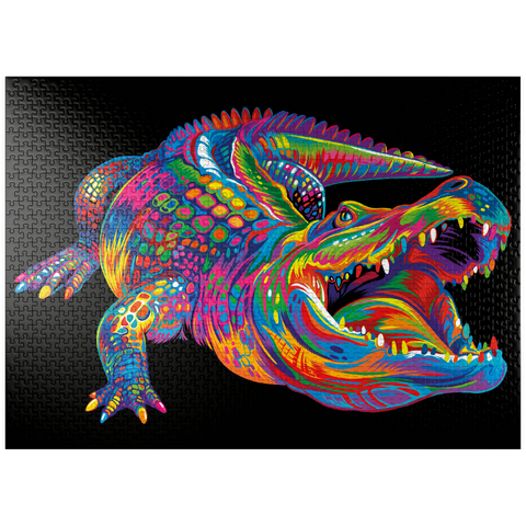 puzzleplate Pop Colors Alligator 1000 Jigsaw Puzzle