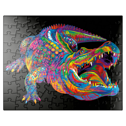 puzzleplate Pop Colors Alligator 100 Jigsaw Puzzle