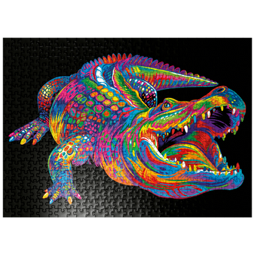 puzzleplate Pop Colors Alligator 500 Jigsaw Puzzle