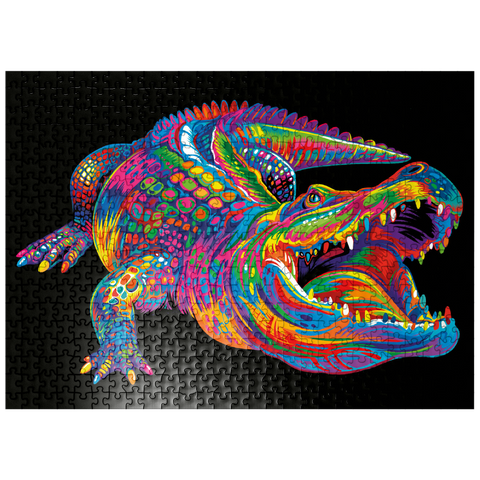 puzzleplate Pop Colors Alligator 500 Jigsaw Puzzle