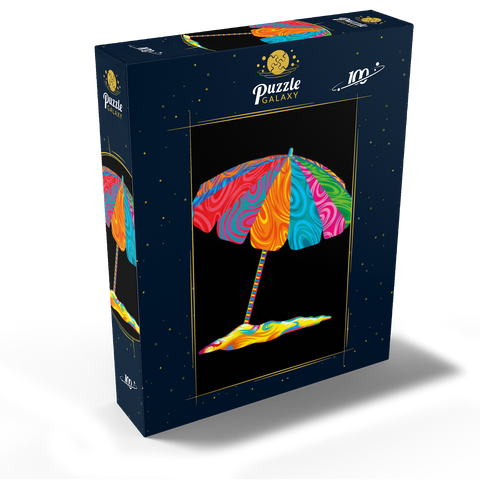 Pop Colors Beach Umbrella 100 Jigsaw Puzzle box view2