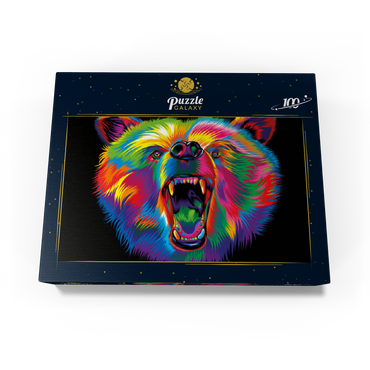 Roaring Black Bear 100 Jigsaw Puzzle box view3