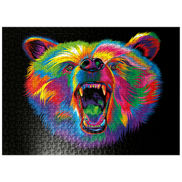 puzzleplate Roaring Black Bear 500 Jigsaw Puzzle