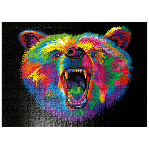 puzzleplate Roaring Black Bear 500 Jigsaw Puzzle