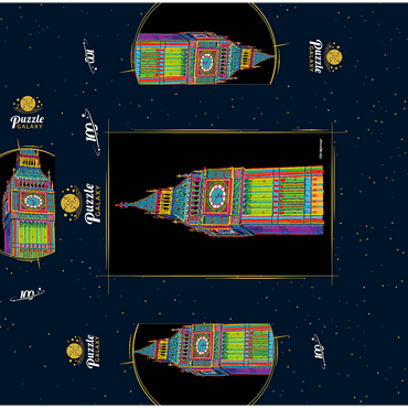 Big Ben 100 Jigsaw Puzzle box 3D Modell