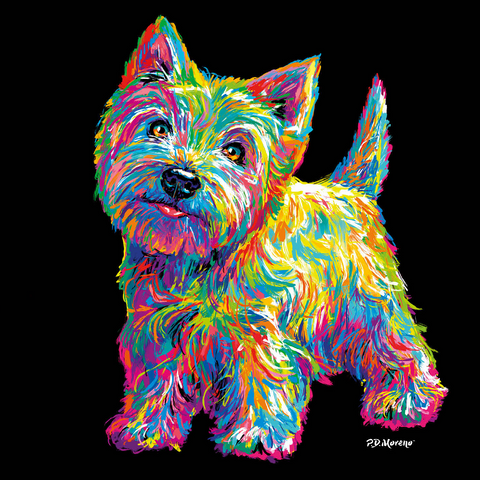 Pop Colors Westie 1000 Jigsaw Puzzle 3D Modell