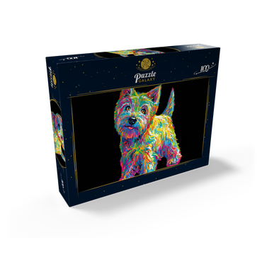 Pop Colors Westie 100 Jigsaw Puzzle box view2