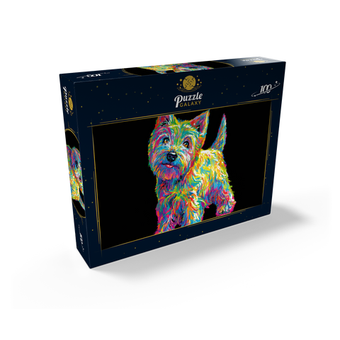 Pop Colors Westie 100 Jigsaw Puzzle box view2