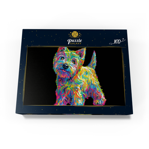 Pop Colors Westie 100 Jigsaw Puzzle box view3