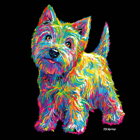 Pop Colors Westie 100 Jigsaw Puzzle 3D Modell