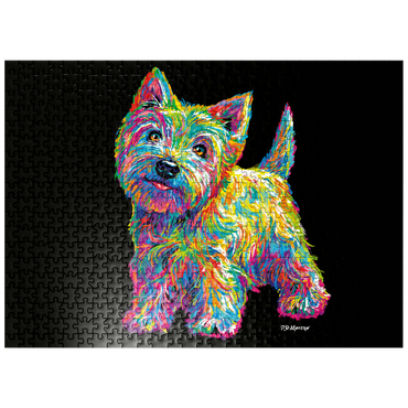 puzzleplate Pop Colors Westie 500 Jigsaw Puzzle