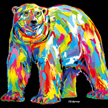 Polar Bear Pop Colors 1000 Jigsaw Puzzle 3D Modell