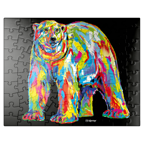 puzzleplate Polar Bear Pop Colors 100 Jigsaw Puzzle