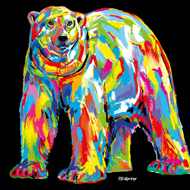 Polar Bear Pop Colors 100 Jigsaw Puzzle 3D Modell