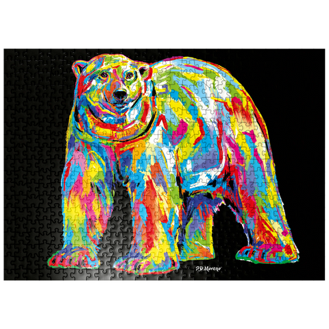 puzzleplate Polar Bear Pop Colors 500 Jigsaw Puzzle