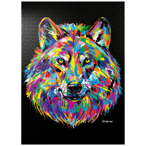 puzzleplate Pop Colors Wolf 1000 Jigsaw Puzzle